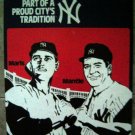 New York Yankees Mickey Mantle Roger Maris Cardboard Advertising Poster 11 x 14
