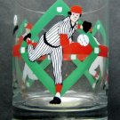 Baseball Scenes Pitching Hitting and Catching Glass 4" Tall 3" Diameter