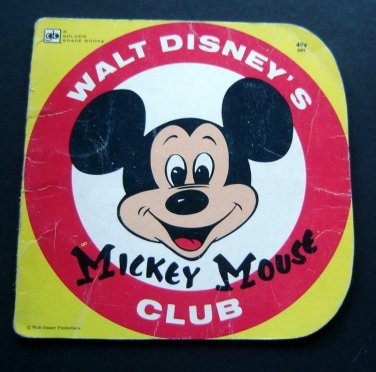 Mickey Mouse Club Childrens Shape Book 1978 Golden Press Walt Disney