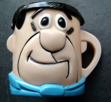 Fred Flintstone Yabba Dabba Doo Vitamins Advertising Hard Plastic CUP 1968