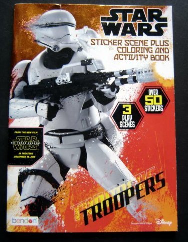 Star Wars Sticker Scene Coloring & Activity Book TROOPERS The Force Awakens 2015