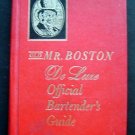 1968 Old Mr Bostons DeLuxe Official Bartenders Guide Book Cocktail Drink Recipes