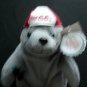 COCA COLA Gray SEAL in Baseball Cap # 0107 Bean Bag Plush 1997