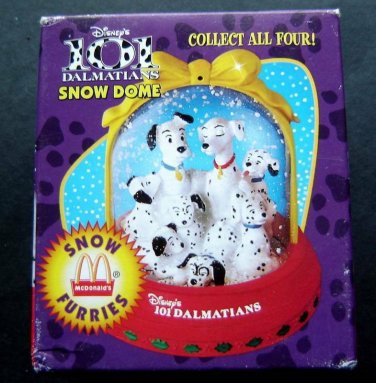 Disney Snow Dome Globe 101 Dalmatians McDonalds 1996  - Snow Furries MIB