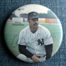New York Yankees Chris CHAMBLISS 1978 PIN Button 3" Diameter