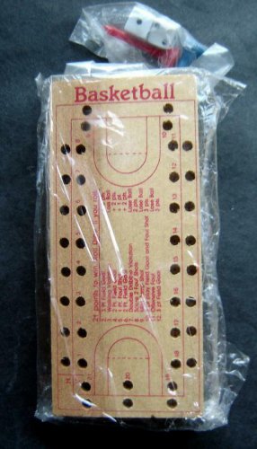 Basketball Wood Board Peg Game with Dice and Pegs