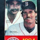 1984 Boston Red Sox Media Information Guide Jim Rice Wade Boggs Cover Fair