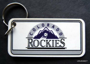 Colorado Rockies Plastic Key Chain Tag Express MLB  3" x 1 1/2"