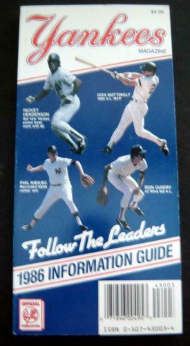 1986 New York YANKEES Media Information GUIDE Press Radio TV 4 Leaders Cover