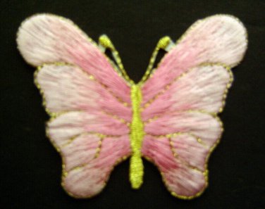 Pink BUTTERFLY PATCH 2" x 2 1/2"
