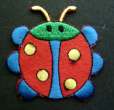 LADY BUG Cloth PATCH 2" by 2 1/4"