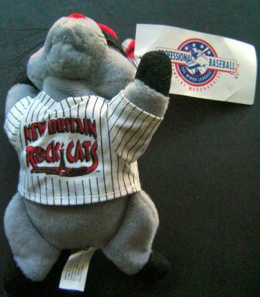 New Britain ROCK CATS Minor League BASEBALL Defunct Team Mascot ROCKY PLUSH