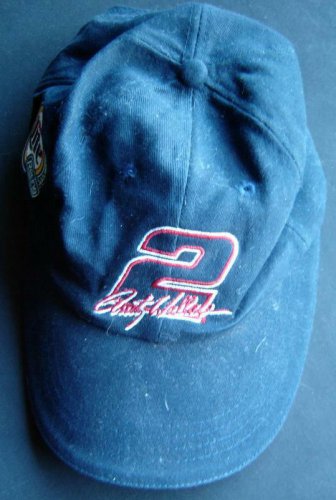 RUSTY WALLACE # 2 NASCAR Miller Lite Racing Beer Navy Blue Cap Hat Adjustable