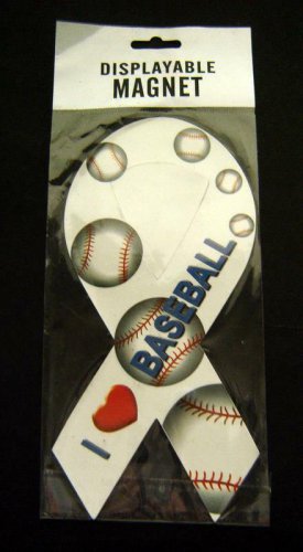 I Love (Heart) BASEBALL Displayable MAGNET 8" by 3 3/4" Car Refrigerator MIP