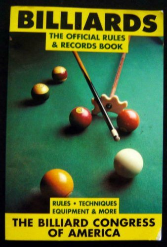 BILLIARDS The Official Rules & Records BOOK 1992 Techniques Equipment