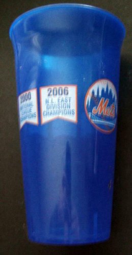 NY METS Blue Plastic CUP Championship Years Banners 1969-2006 Whirley Drink