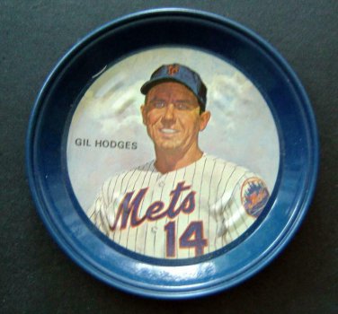 New York Mets Gil Hodges Metal Serving COASTER 3 1/2" Diameter