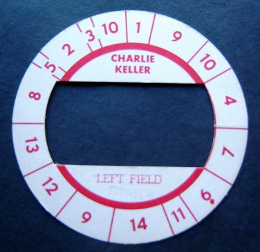 Cadaco All-Star Baseball Game Disk Charlie Keller Left Field