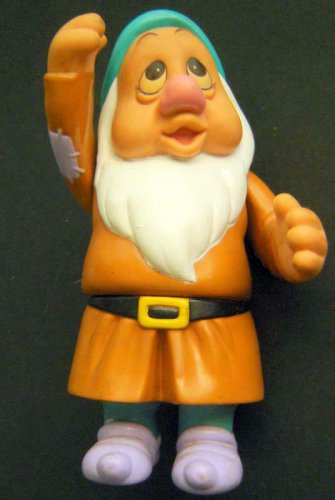 Walt DISNEY Snow White Dwarf SLEEPY  Rubber Figure 6" Posable Arms Swivel Waist