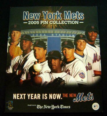2005 NY Times New York Mets Baseball Pin Collection Album FOLDER Only Unused