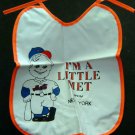 I'm A Little MET From New York Plastic BIB Orange Trim  & Ties NEW Baseball