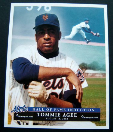 August 18 2002 NY Mets Tommie Agee Hall of Fame Induction Photo 8" x 10" Color