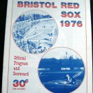 1976 BRISTOL RED SOX vs Pittsfield  Brewers Minor League Program and Score Card