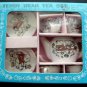 Teddy Bear China TEA SET Japan 1982 Shackman NY 9 Pieces in Box