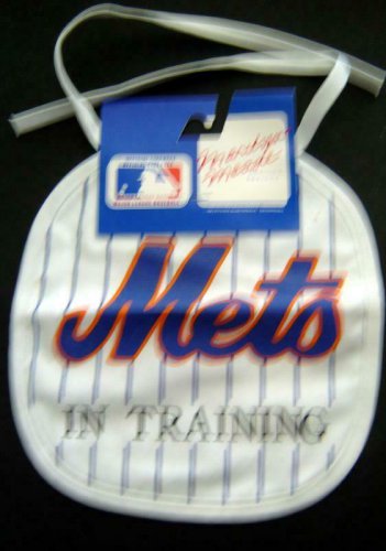 METS in TRAINING BIB White Trim & Ties MOC Marilyn Meade Designs 1985 Baseball