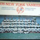 1976 American League Championship Series Baseball Program NY YANKEES vs ROYALS