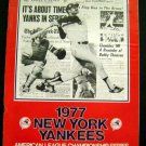1977 American League Championship Series Baseball Program NY YANKEES vs ROYALS