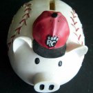 RARE New Britain ROCK CATS Defunct Minor League Baseball Team Ceramic PIGGY BANK