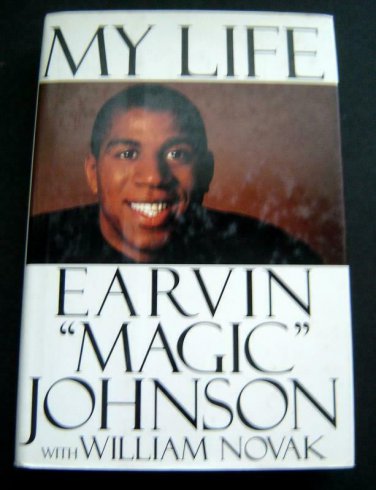 MY LIFE Earvin MAGIC JOHNSON Basketball BOOK HC DJ 1992 L A Lakers