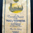 Descriptive Account Palace of Westminister Illustrations Coloured Plan Book
