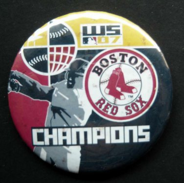 2007 World Series Boston Red Sox Pin 3" Diameter