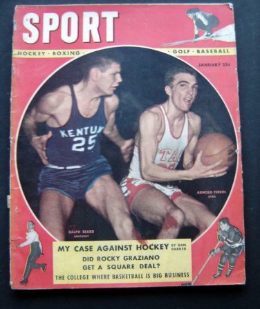 Sport Magazine Jan 1948 Ralph Beard Arnold Ferrin Basketball Cvr Gary Cooper Ad