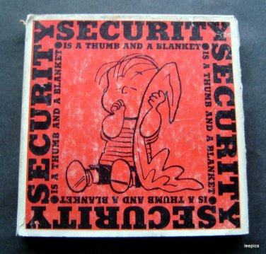 Security is aThumb and a  Blanket  Peanuts Book 1963 Hardcover with Dust Jacket