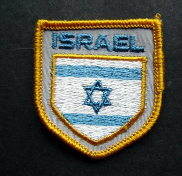 Israel Flag Shield Crest  Cloth Sew On PATCH
