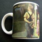 JOHN DEERE Tractor White CUP with Handle byGibson 4" Tall