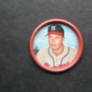 1963 All Star Baseball Salada Junket Metal Coin Eddie Mathews Milw Braves # 28