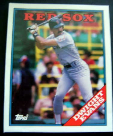 1988 Topps BASEBALL Card # 470 2 Pocket Folder Boston RED SOX Dwight EVANS