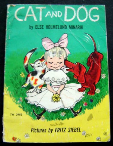 CAT and DOG BOOK by Else Minarik Illustrated Softcover 1960 Scholastic Childrens