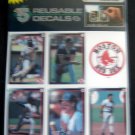 1992 High 5 Reusable Decals BOSTON RED SOX and 5 x 7 Poster Roger Clemens