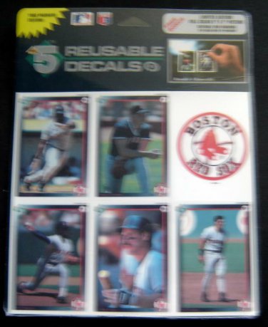 1992 High 5 Reusable Decals BOSTON RED SOX and 5 x 7 Poster Roger Clemens