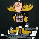 1970s BUDWEISER Advertising MIGHTY MALT Man Sticker on Steer Unused