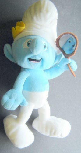 Vanity Smurf Stuffed Figure with Mirror 12" Tall 2013 Movie Kellytoy