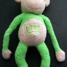 Plush Green MONKEY Lake COMPOUNCE Bristol Ct. Amusement Park SOUVENIR 14" tall