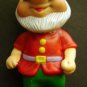 Walt DISNEY Snow White Dwarf DOC Rubber Squeaker Figure 5" Tall Hong Kong