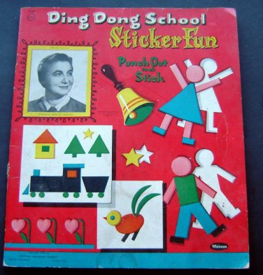 Ding Dong School Sticker Fun Book 1955 Whitman Publishing Miss Frances