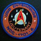 Star Trek PATCH USS ENTERPRISE Lieutenant NCC-1701 - A 3" Round